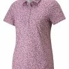 Puma Women's MATTR Fancy Plants Golf Polo - Pale Grape/Navy Blazer