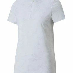 Puma Women's MATTR Bouquet Golf Polo - Bright White/High Rise