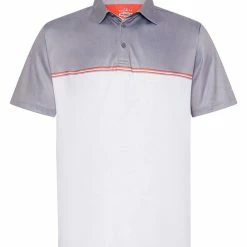 Sporte Leisure Dri-Sporte Dustin Mens Polo - Grey Marle/White