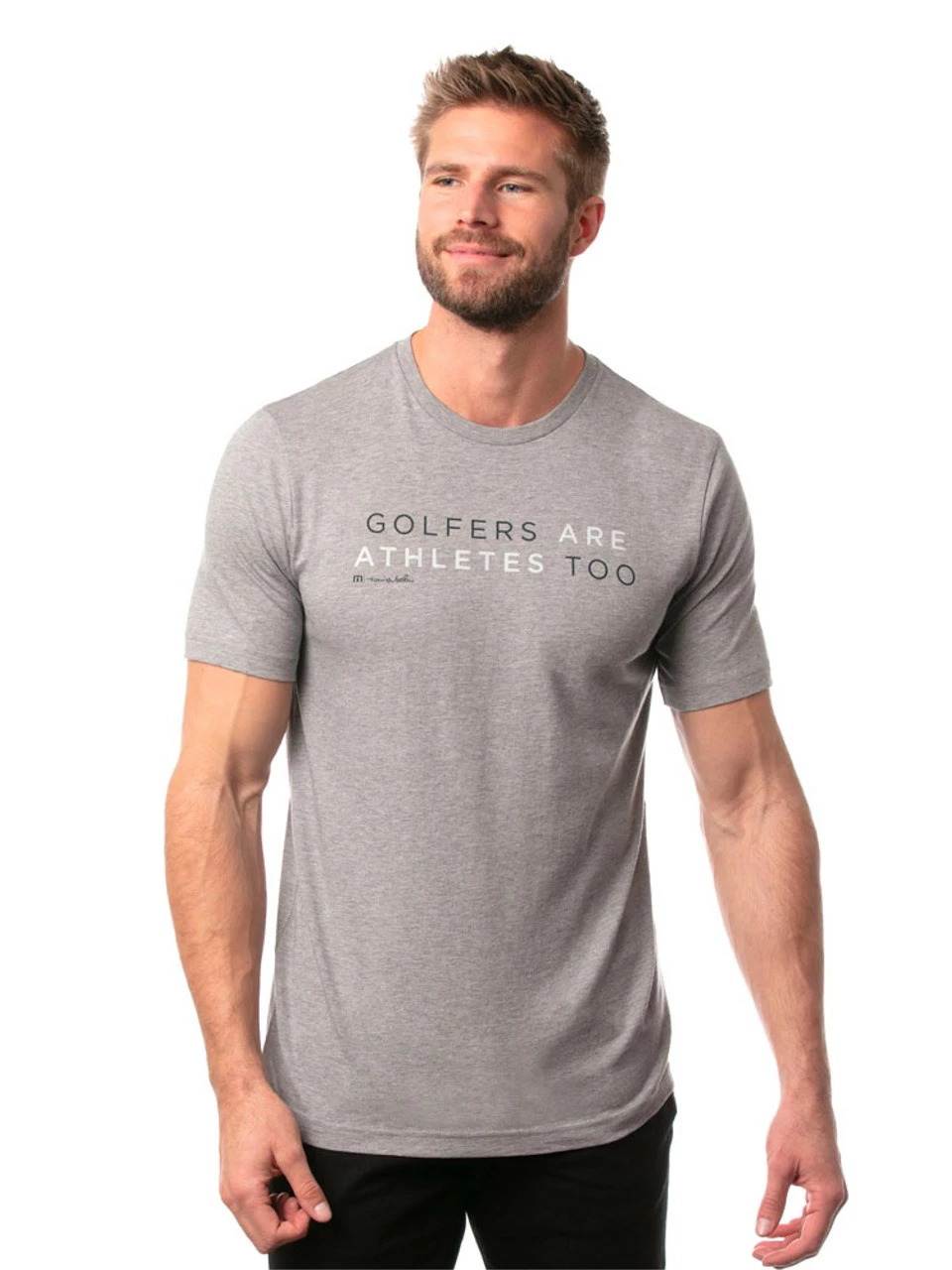 Travis Mathew Ted T-Shirt - Heather Grey/Blue Nights 1 Travis Mathew Ted T-Shirt - Heather Grey/Blue Nights