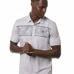 Travis Mathew Make Camp Polo - Heather Light Grey
