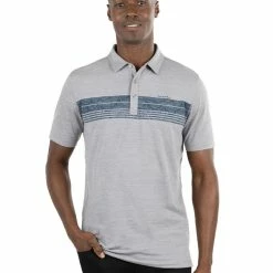Travis Mathew River Town Polo - Heather Medium Grey