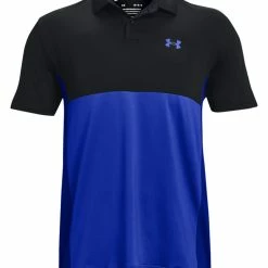 Under Armour Performance Blocked Polo - Black/Versa Blue