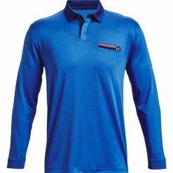 Under Armour Playoff 2.0 Pocket LS Polo - Versa Blue/White