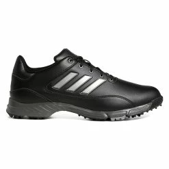 Adidas Golflite Max Wide Golf Shoes - Core Black/Dark Silver Met./Cloud White