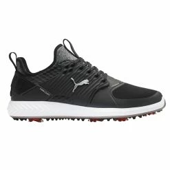 Puma IGNITE PWRADAPT Caged WIDE Golf Shoes - Black/Silver/Black