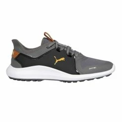 Puma IGNITE Fasten8 WIDE Golf Shoes - Quiet Shade/Gold/Puma Black