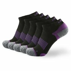 Meikan Socks Meikan 5 Pack Women's Low Cut Performance Sports Socks - Black/Purple