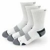 Meikan Socks Meikan 3 Pack Crew Cut Performance Sports Socks - White/Black